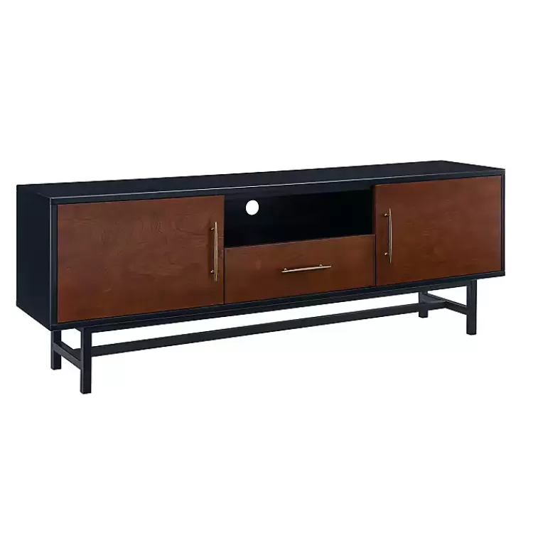 Black and Wood 2-Door Media Cabinet>Kirklands Home Best Sale