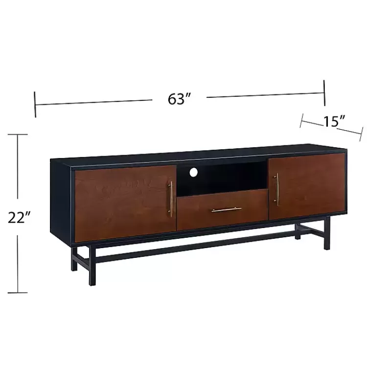 Black and Wood 2-Door Media Cabinet>Kirklands Home Best Sale