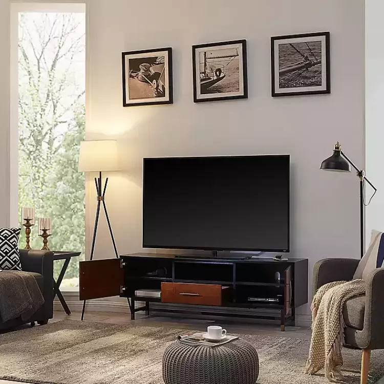black_and_brown_wood_door_media_cabinet_2.webp Black and Wood 2-Door Media Cabinet>Kirklands Home Best Sale
