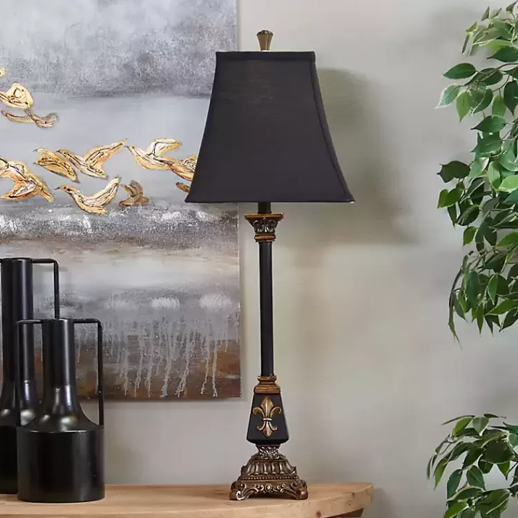 black_and_gold_fleur_de_lis_buffet_lamp_6.webp and Gold Fleur De Lis Buffet Lamp>Kirklands Home Shop