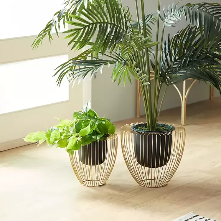 black_and_gold_open_frame_planters_set_of__2.webp Black and Gold Open Frame Planters, Set of 2>Kirklands Home Discount