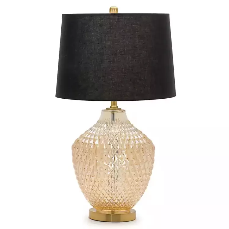 Black and Gold Textured Glass Table Lamp>Kirklands Home Hot
