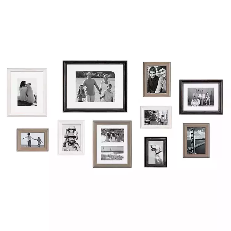 Black and Gray 10-pc. Gallery Wall Frame Set>Kirklands Home Flash Sale
