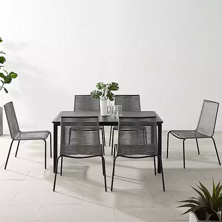 black_and_gray_rope_pc_outdoor_dining_set_4.webp Black and Gray Rope 7-pc. Outdoor Dining Set>Kirklands Home Store