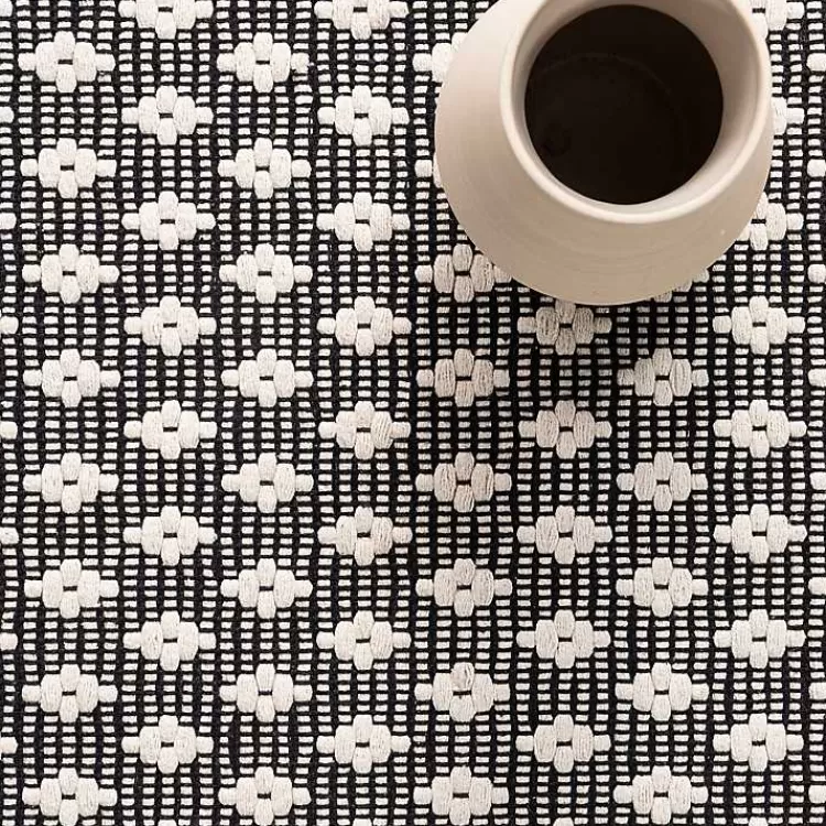 black_and_ivory_dainty_diamond_area_rug_x_5.webp Black and Ivory Dainty Diamond Area Rug, 4x6>Kirklands Home Flash Sale