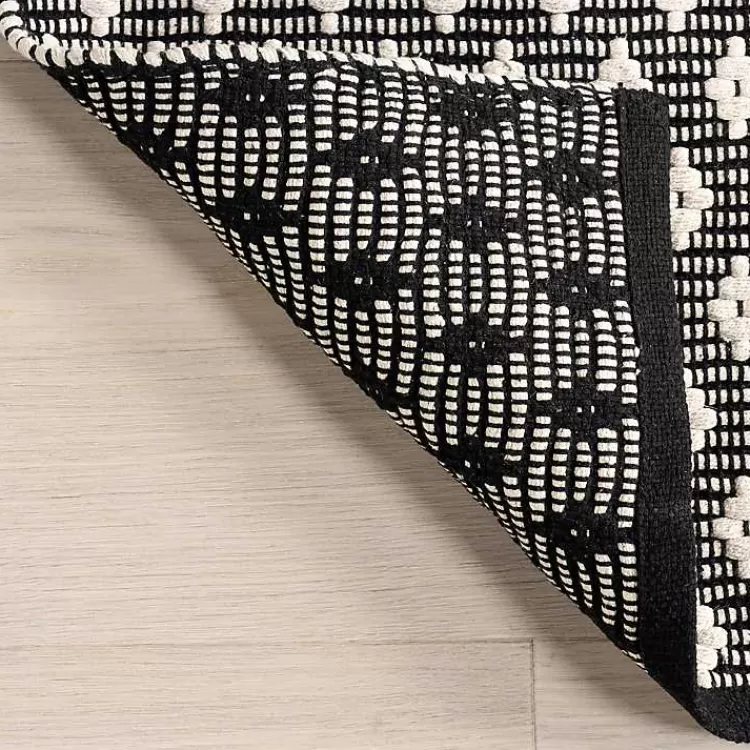 black_and_ivory_dainty_diamond_area_rug_x_6.webp Black and Ivory Dainty Diamond Area Rug, 4x6>Kirklands Home Flash Sale