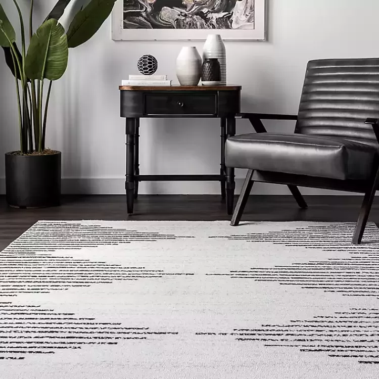 black_and_ivory_diamond_washable_area_rug_x_2-1.webp Black and Ivory Diamond Washable Area Rug, 3x5>Kirklands Home Discount