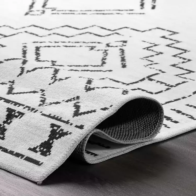 black_and_ivory_moroccan_washable_area_rug_x_4.webp Black and Ivory Moroccan Washable Area Rug, 4x6>Kirklands Home Best Sale