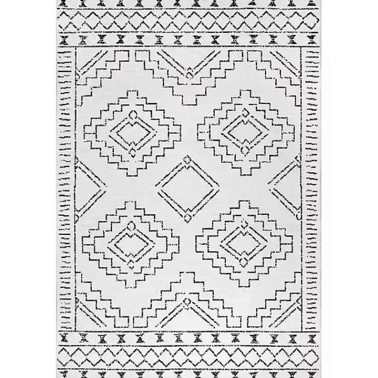 Black and Ivory Moroccan Washable Runner>Kirklands Home Flash Sale