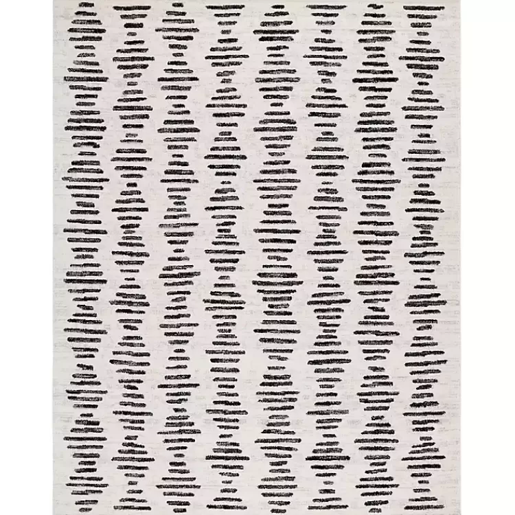 Black and Ivory Tulum Geometric Area Rug, 8x10>Kirklands Home Flash Sale