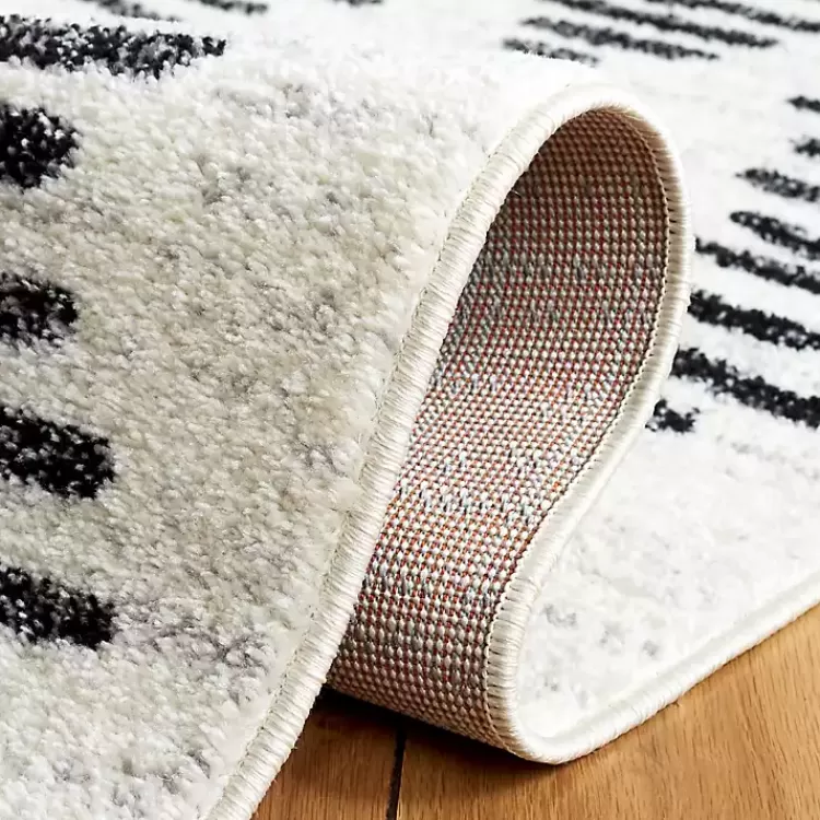black_and_ivory_tulum_geometric_runner_x_4.webp Black and Ivory Tulum Geometric Runner, 2x8>Kirklands Home Outlet