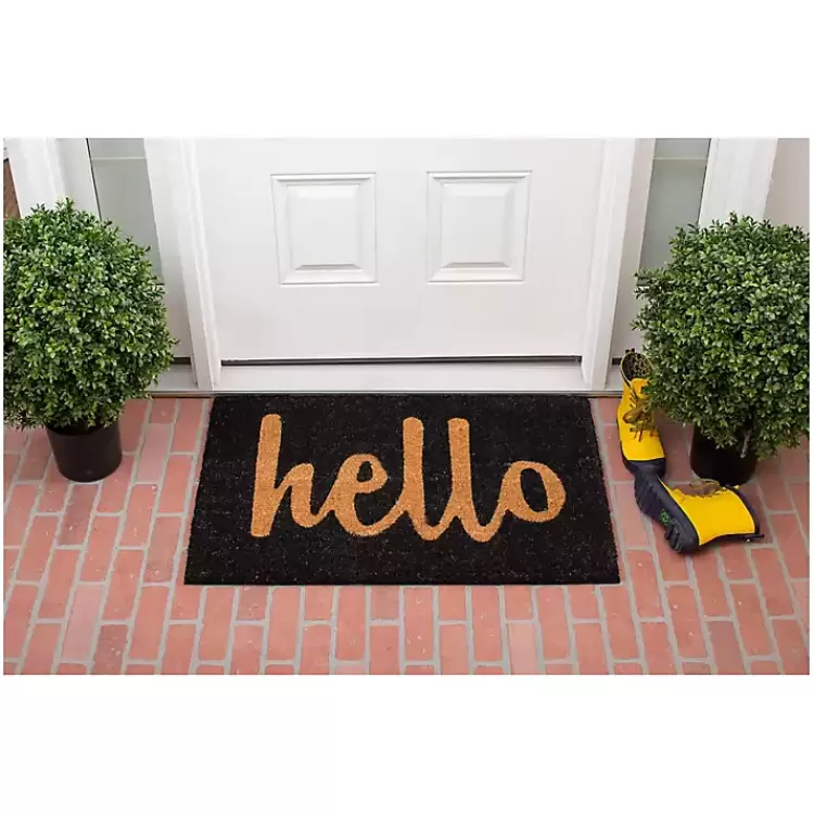 black_and_natural_coir_hello_doormat_x_in_2.webp Black and Natural Coir Hello Doormat, 36x24 in.>Kirklands Home Fashion