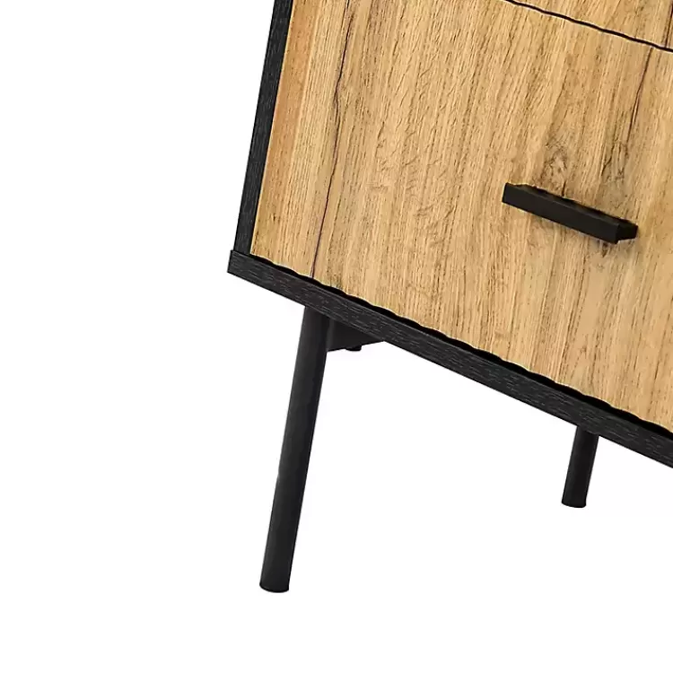 black_and_natural_wood_drawer_nightstand_8.webp Black and Natural Wood 2-Drawer Nightstand>Kirklands Home Online