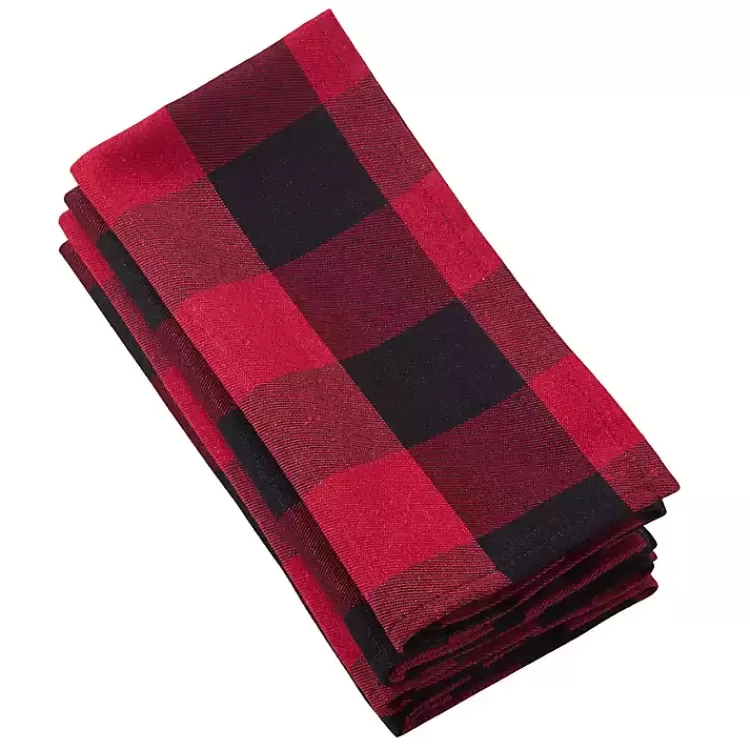 Black and Red Buffalo Check Napkins, Set of 4>Kirklands Home Store