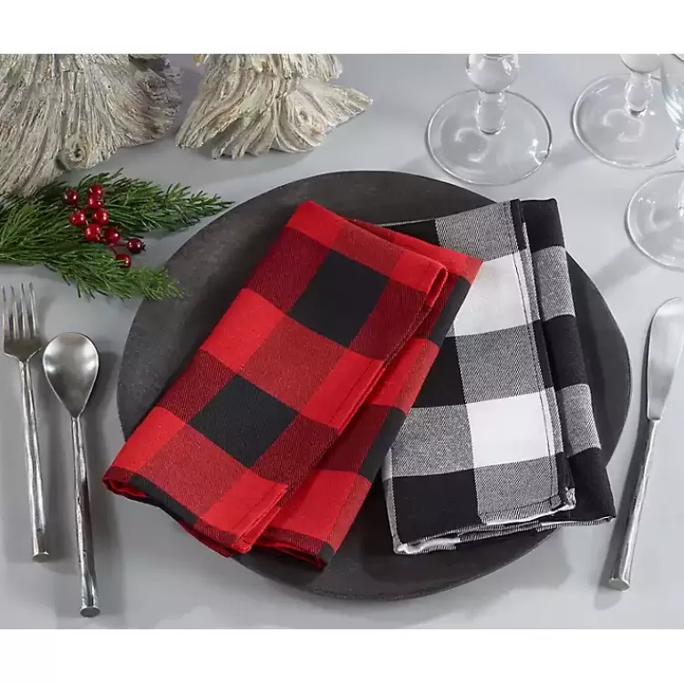 Black and Red Buffalo Check Napkins, Set of 4>Kirklands Home Store