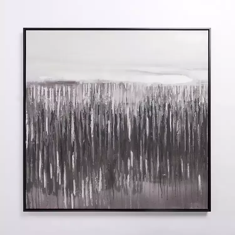 Black and White Abstract Framed Canvas Art Print>Kirklands Home Cheap