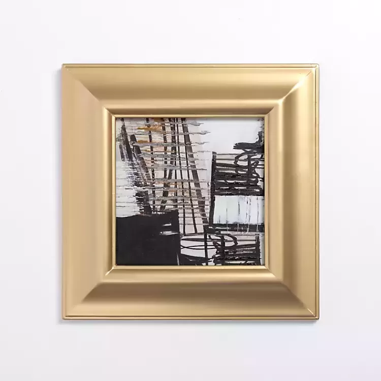 Black and White Abstract I Gold Framed Art Print>Kirklands Home Shop