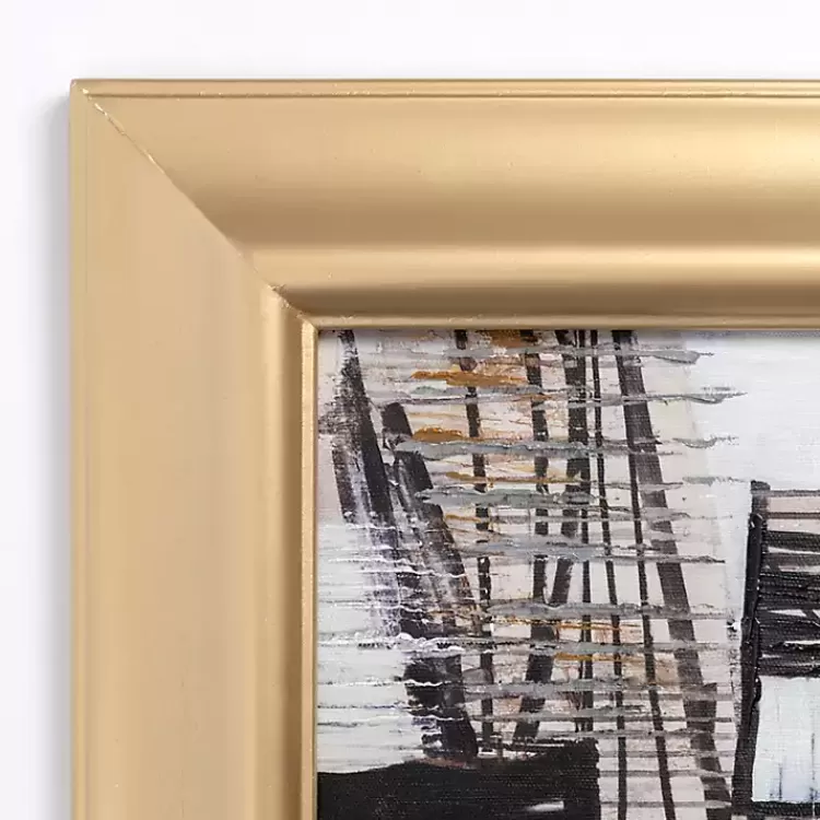 Black and White Abstract I Gold Framed Art Print>Kirklands Home Shop