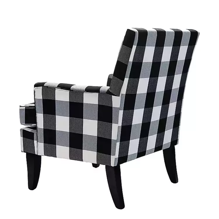 Black and White Buffalo Check Armchair>Kirklands Home Hot
