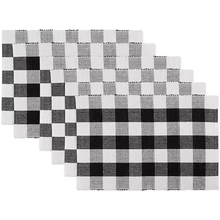 and White Buffalo Check Placemats, Set of 6>Kirklands Home Shop