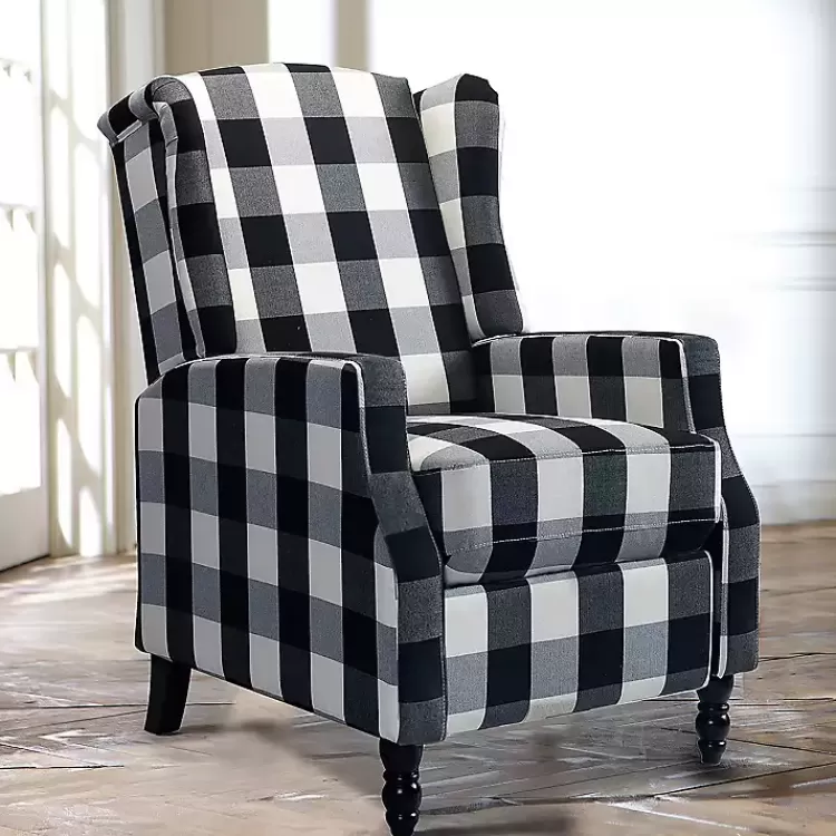 Black and White Buffalo Check Recliner>Kirklands Home Best