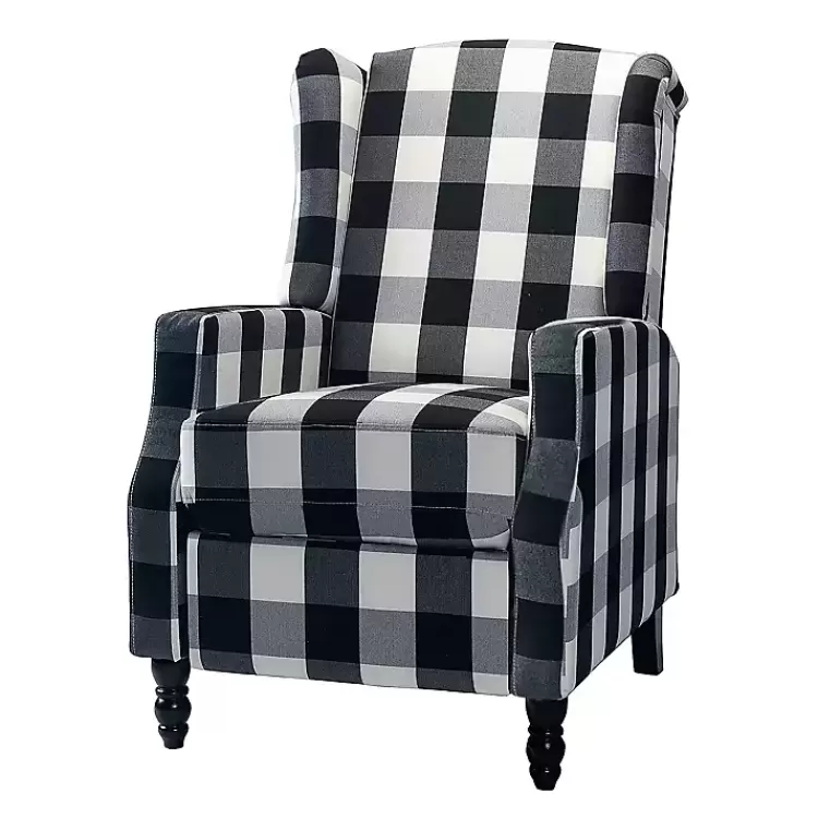Black and White Buffalo Check Recliner>Kirklands Home Best