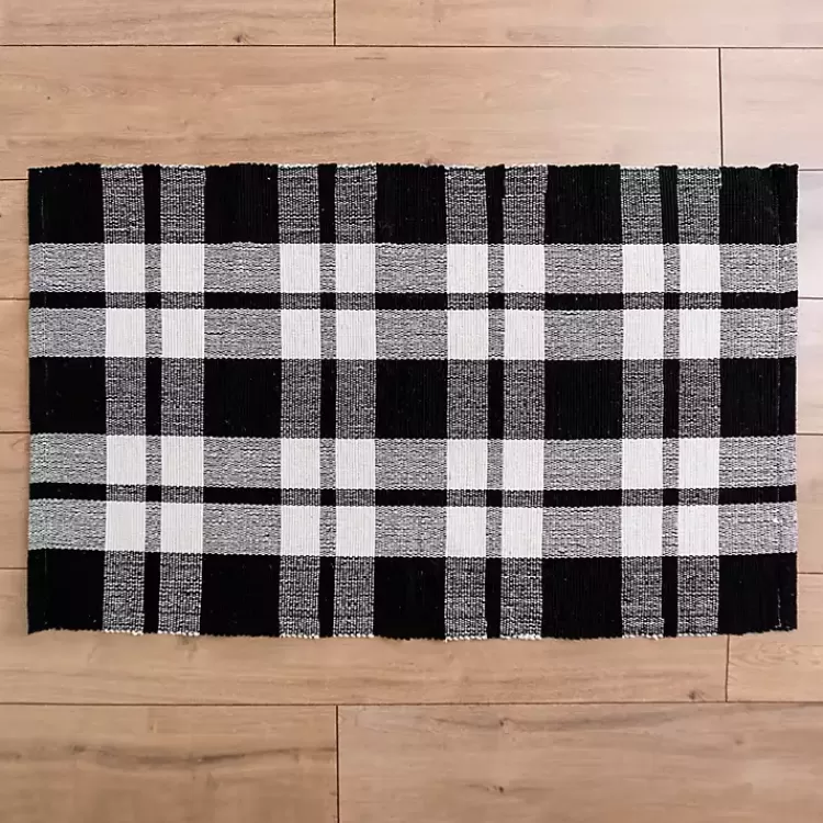 Black and White Buffalo Check Scatter Rug>Kirklands Home Shop