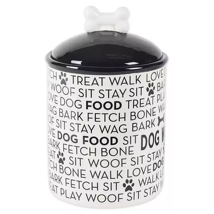 Black and White Ceramic Canister>Kirklands Home Flash Sale