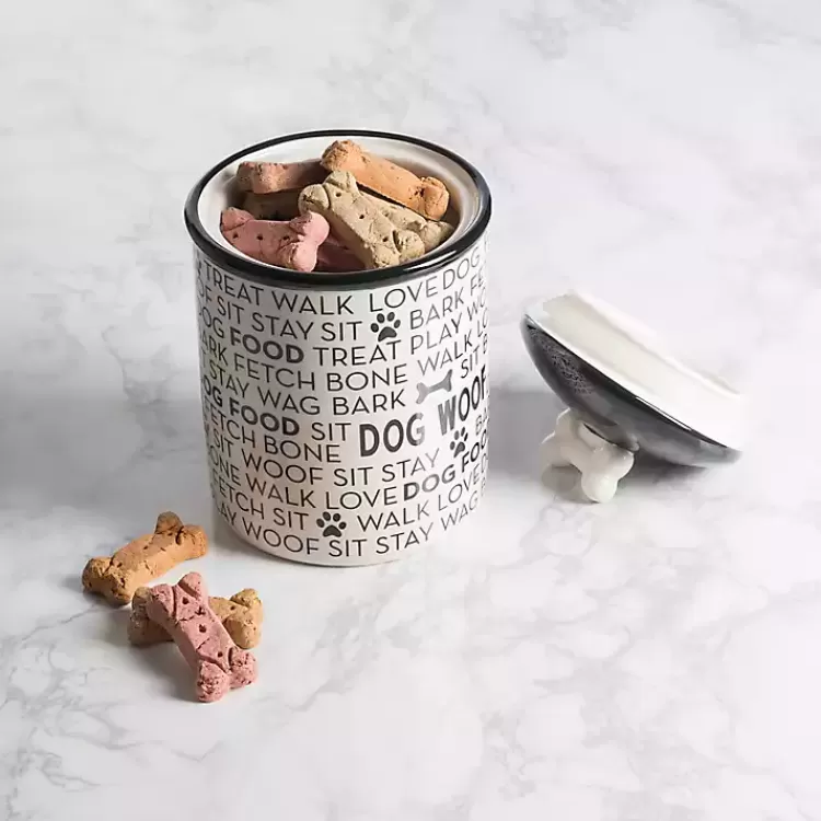 Black and White Ceramic Canister>Kirklands Home Flash Sale