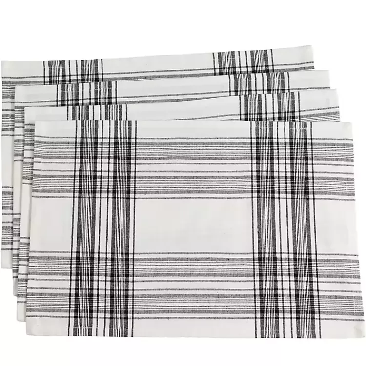 Black and White Classic Plaid Placemats, Set of 4>Kirklands Home Cheap