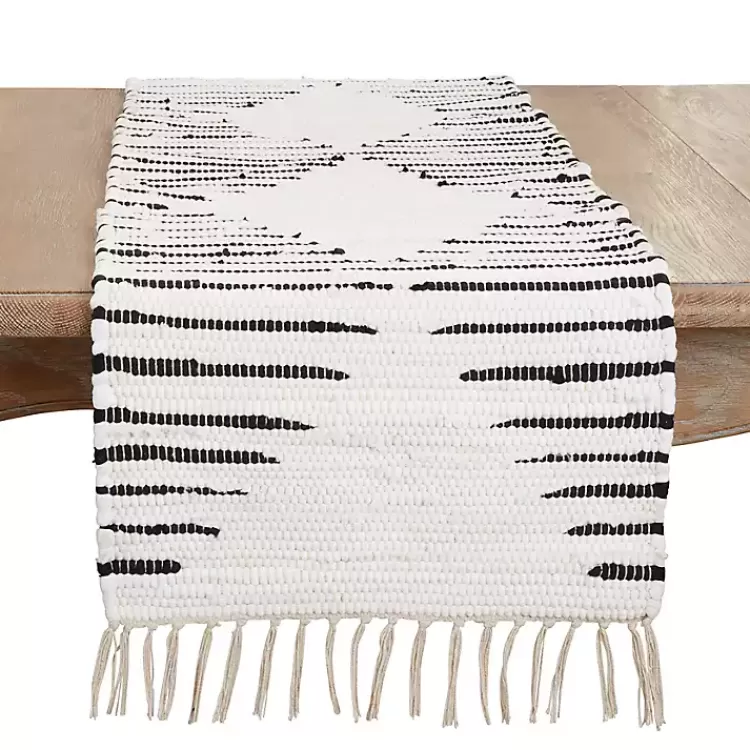 Black and White Diamond Table Runner>Kirklands Home Flash Sale
