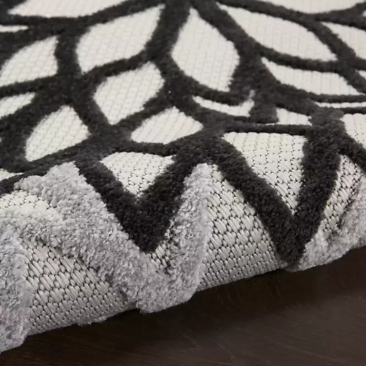 black_and_white_floral_outdoor_area_rug_x_3.webp Black and White Floral Outdoor Area Rug, 7x10>Kirklands Home Hot