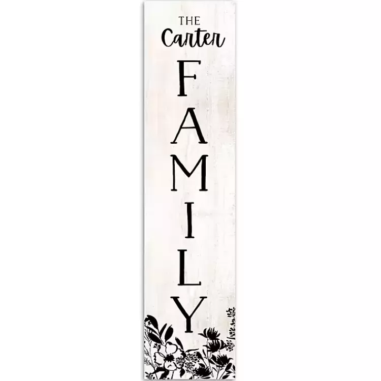 Black and Floral Personalized Porch Board>Kirklands Home Discount
