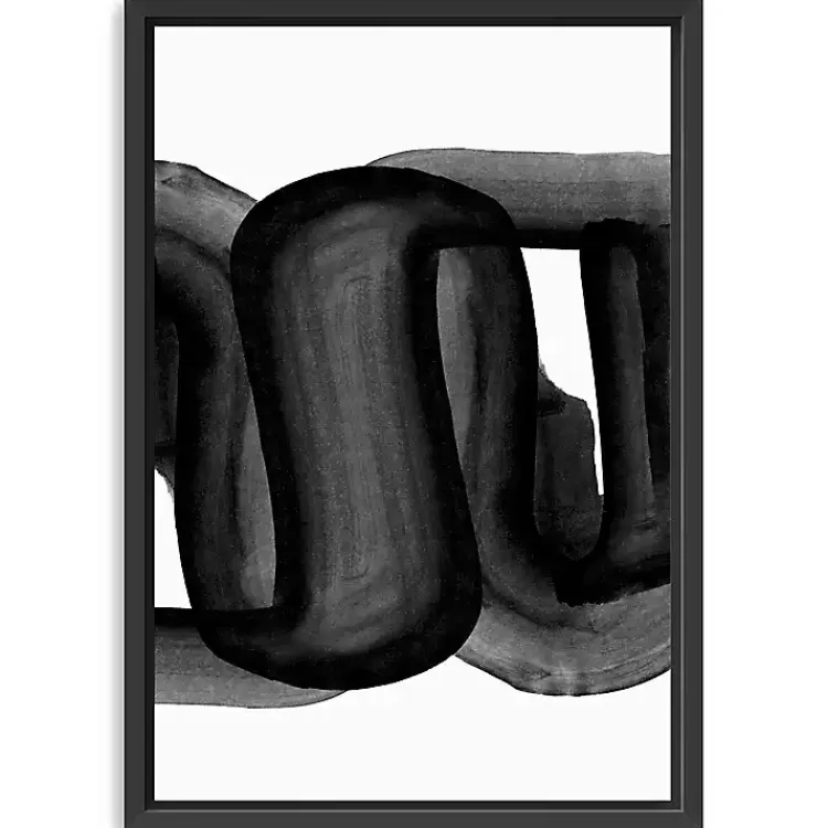 Black and White Flow Bend Framed Canvas Art Print>Kirklands Home Hot