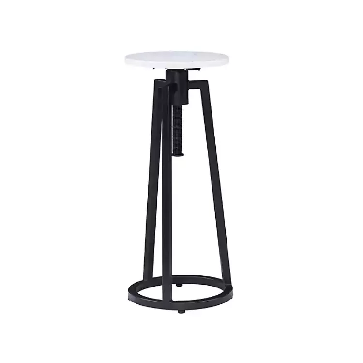 Black and White Marble Adjustable Drink Table>Kirklands Home Cheap