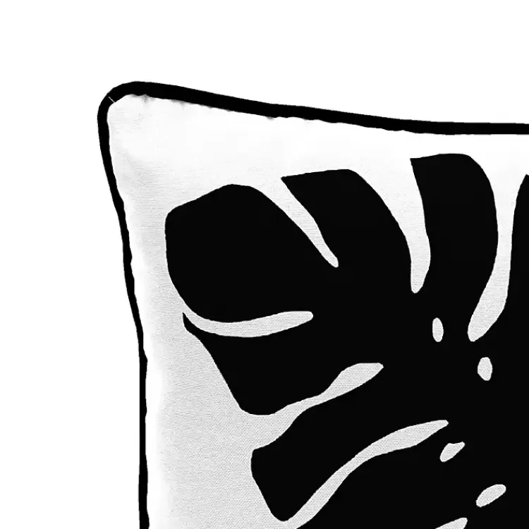black_and_white_palm_leaf_outdoor_pillow_3.webp Black and White Palm Leaf Outdoor Pillow>Kirklands Home Best