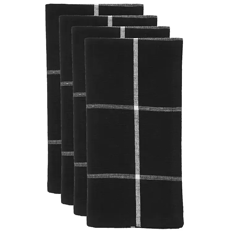 Black and White Plaid Cotton Napkins, Set of 4>Kirklands Home Best Sale