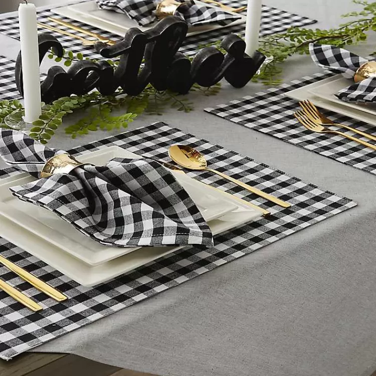 and White Reversible Placemats, Set of 4>Kirklands Home Outlet