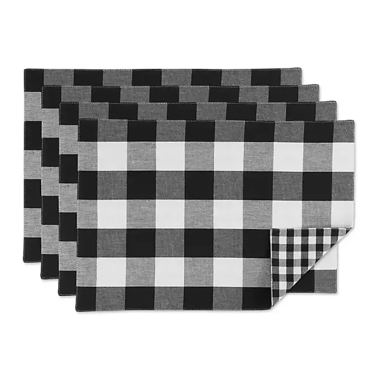 and White Reversible Placemats, Set of 4>Kirklands Home Outlet