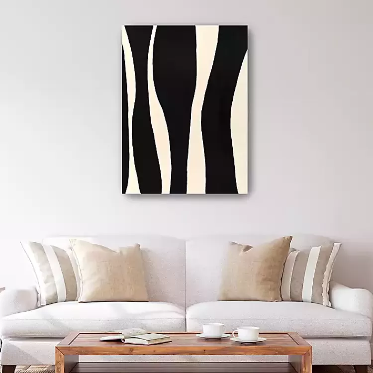 Black and White Striped Canvas Art Print>Kirklands Home New