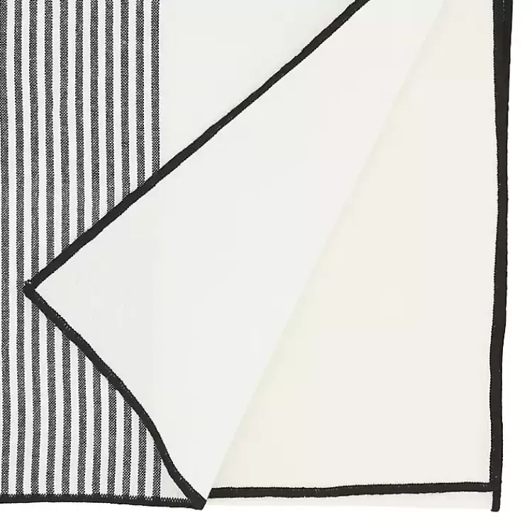 Black and White Striped Table Runner>Kirklands Home Best Sale