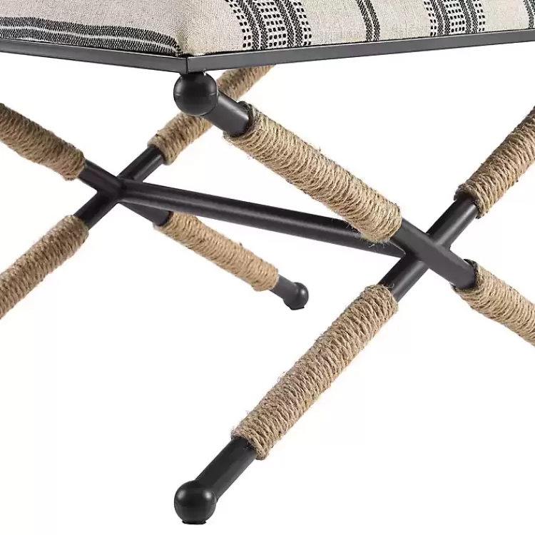 black_and_white_striped_upholstered_ottoman_5.webp Black and White Striped Upholstered Ottoman>Kirklands Home Best Sale
