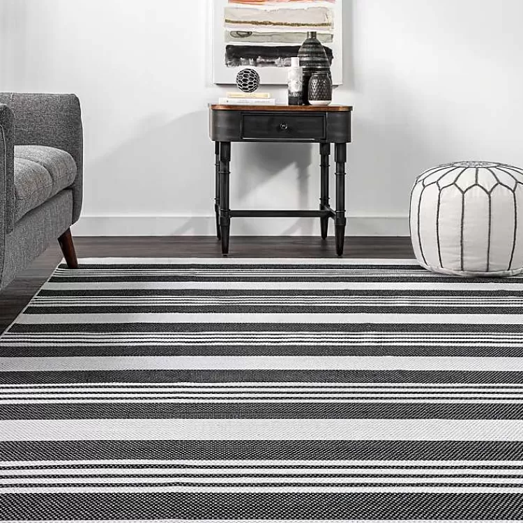 black_and_white_striped_washable_area_rug_x_2-1.webp Black and White Striped Washable Area Rug, 4x6>Kirklands Home Best Sale
