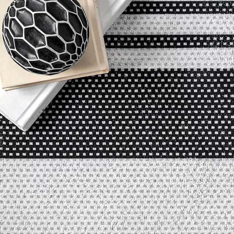 black_and_white_striped_washable_area_rug_x_3-1.webp Black and White Striped Washable Area Rug, 4x6>Kirklands Home Best Sale