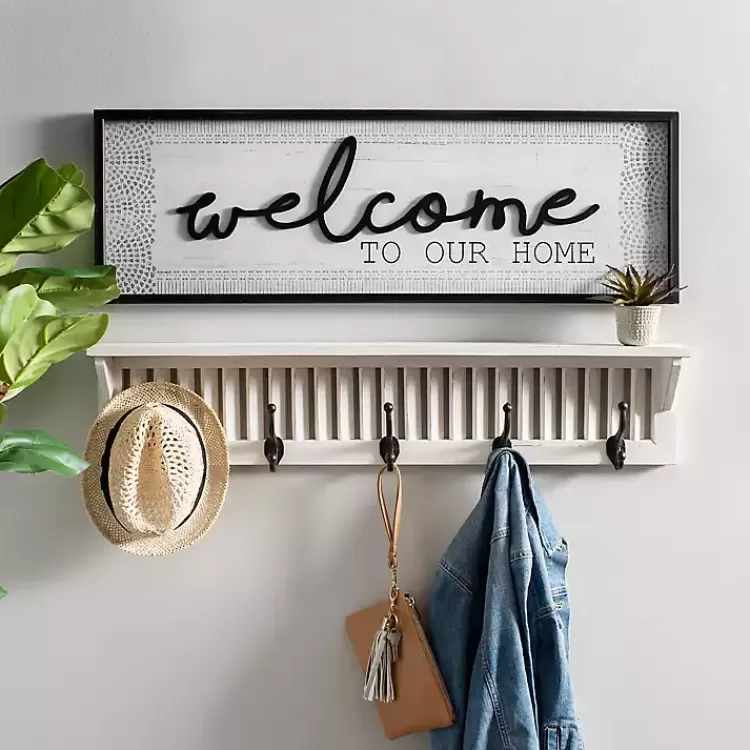 Black and White Welcome to Our Home Framed Plaque>Kirklands Home Cheap