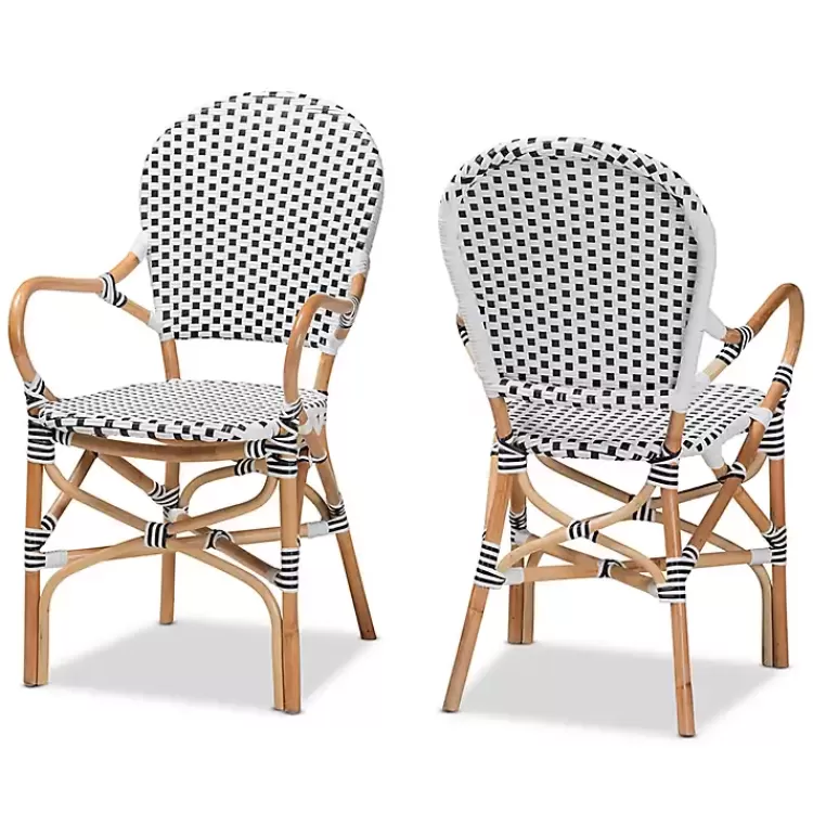 Black and White Woven Dining Chairs, Set of 2>Kirklands Home Best