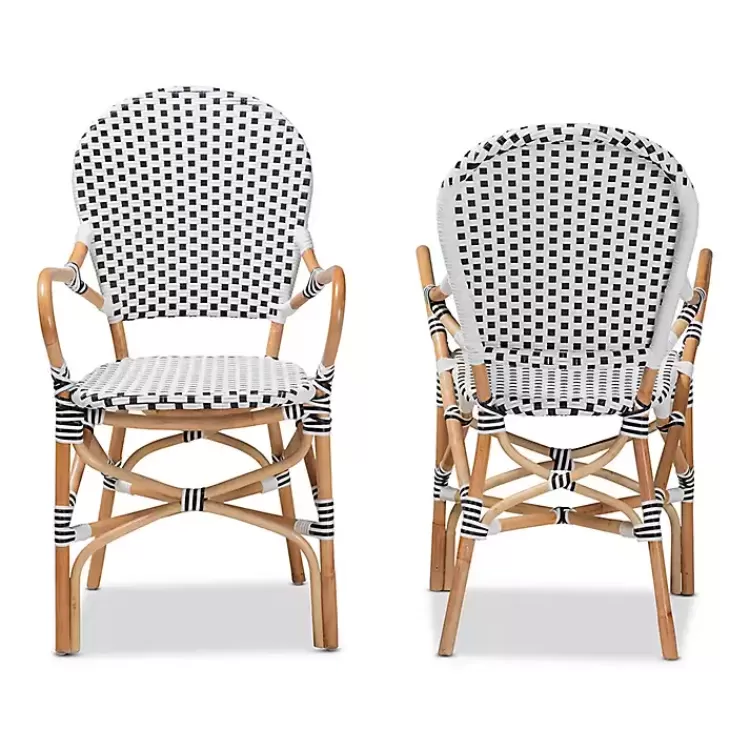 Black and White Woven Dining Chairs, Set of 2>Kirklands Home Best