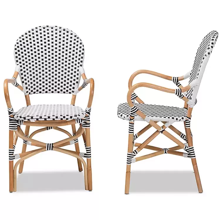 black_and_white_woven_dining_chairs_set_of__2.webp Black and White Woven Dining Chairs, Set of 2>Kirklands Home Best