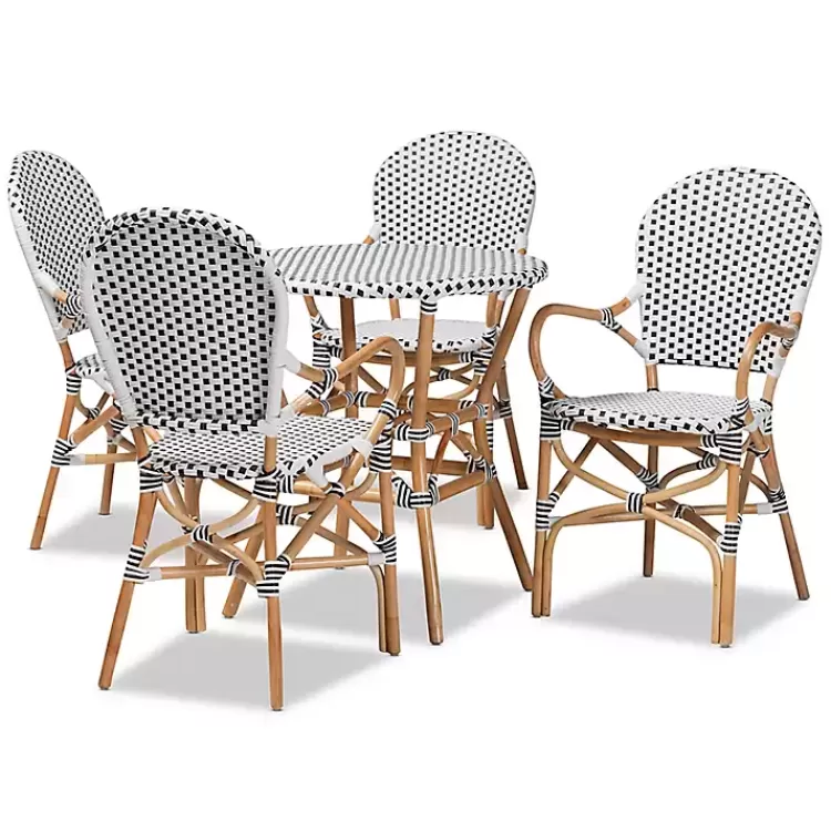 Black and White Woven 5-pc. Dining Set>Kirklands Home Clearance