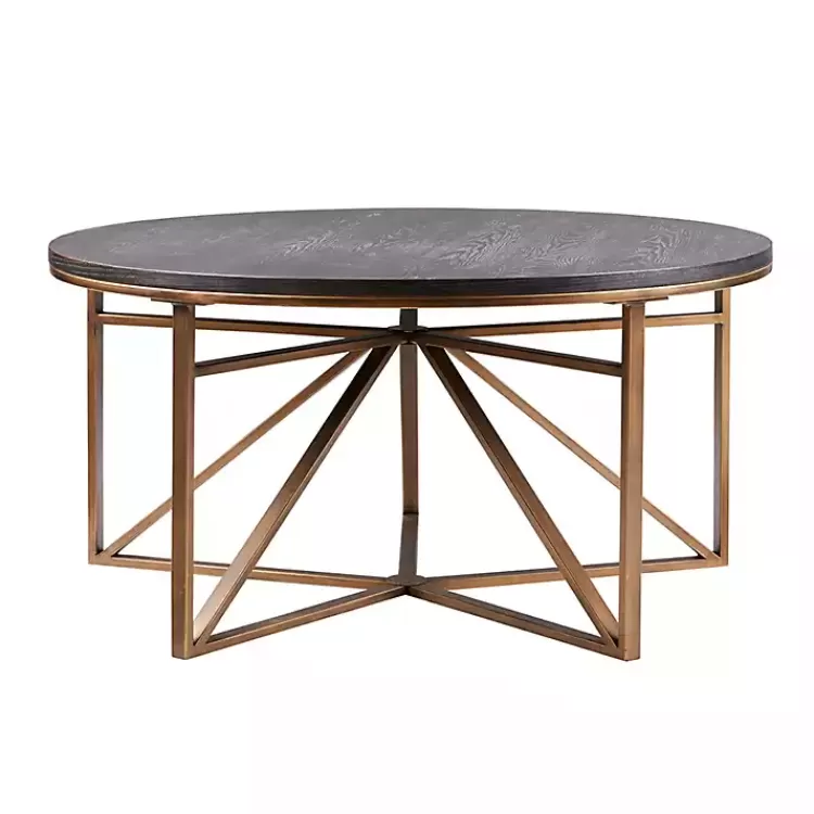 Antique Bronze Kayden Round Coffee Table>Kirklands Home Best Sale